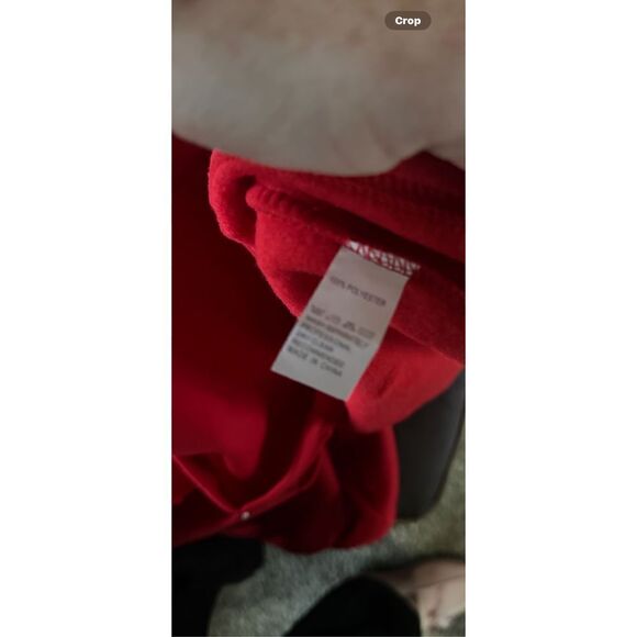 🔥Red High-low casual hoodie, long sleeve drawstring sweatshirt, size Lg/XL (14) - Picture 10 of 15